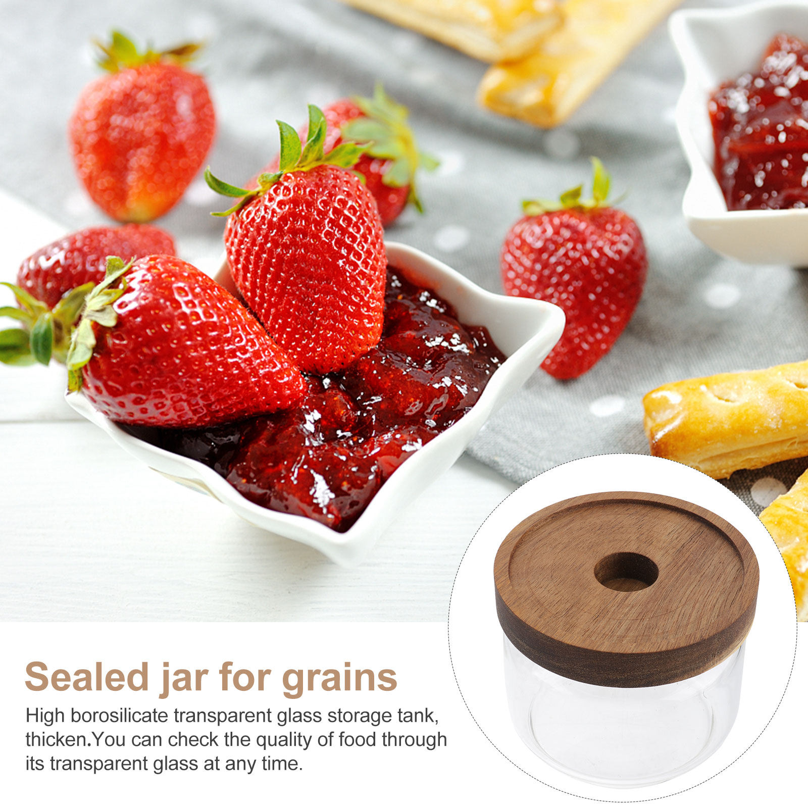 2Pcs Glass Storage Jar Sealed  - đánh giá và giá Food Storage Containers