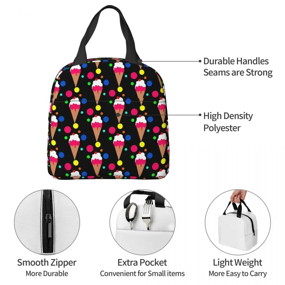 Colorful Portable Lunch Bag Ic - đánh giá và giá Food Storage Bag