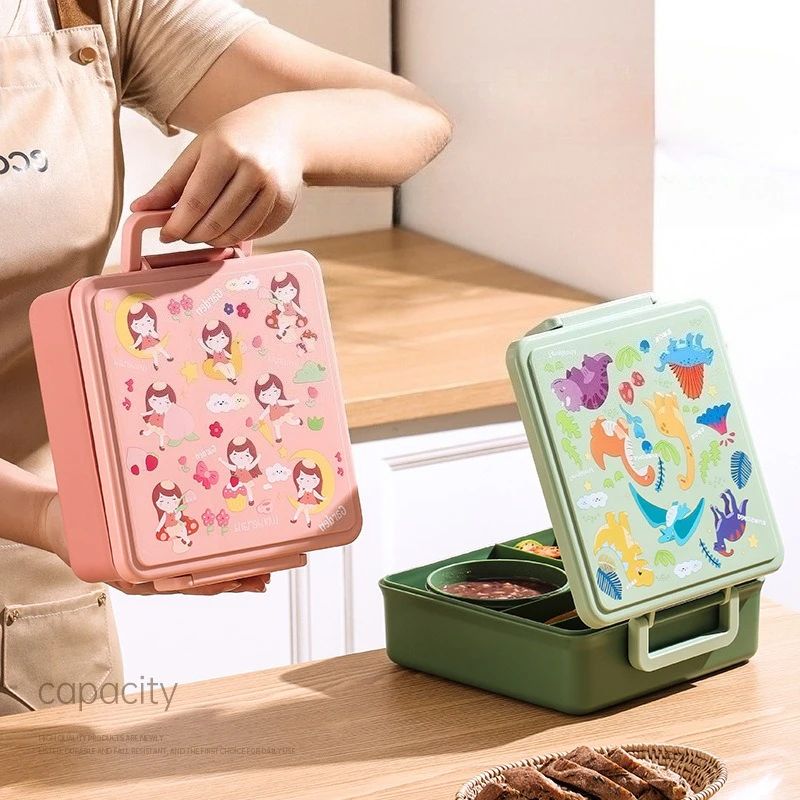 Lunch Box Cartoon Fruit Salad  - đánh giá và giá Food Storage Oven Safe