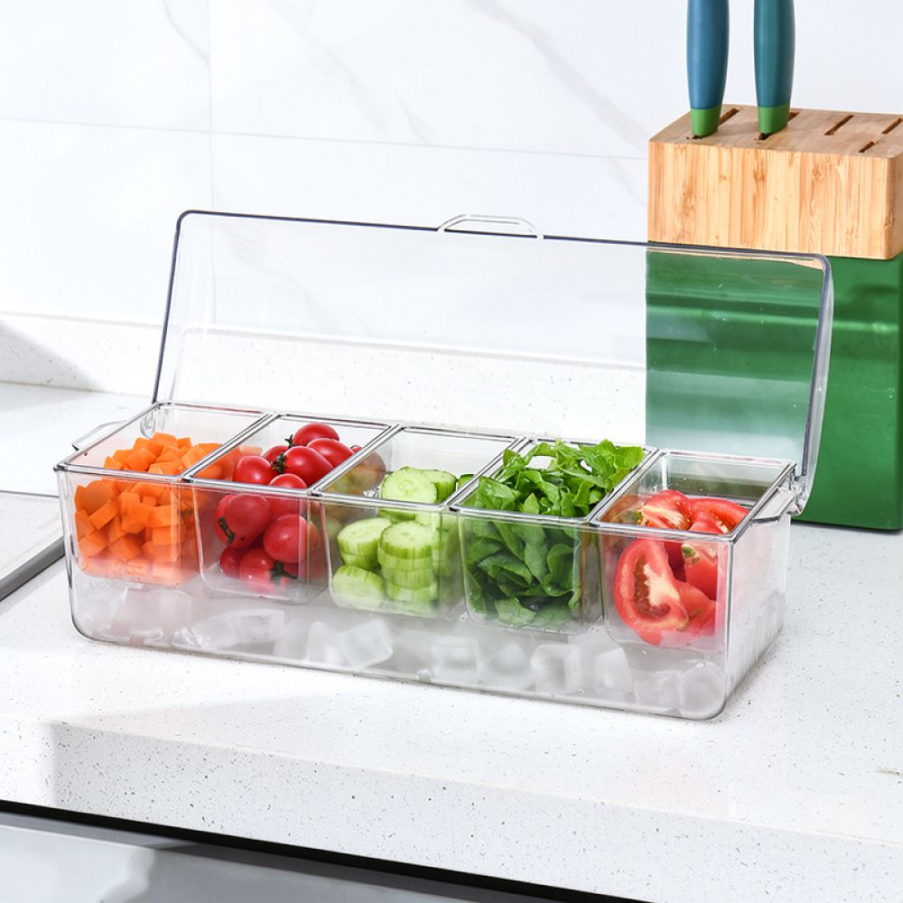 Portable Divided Salad Contain - đánh giá và giá Food Storage With Dividers