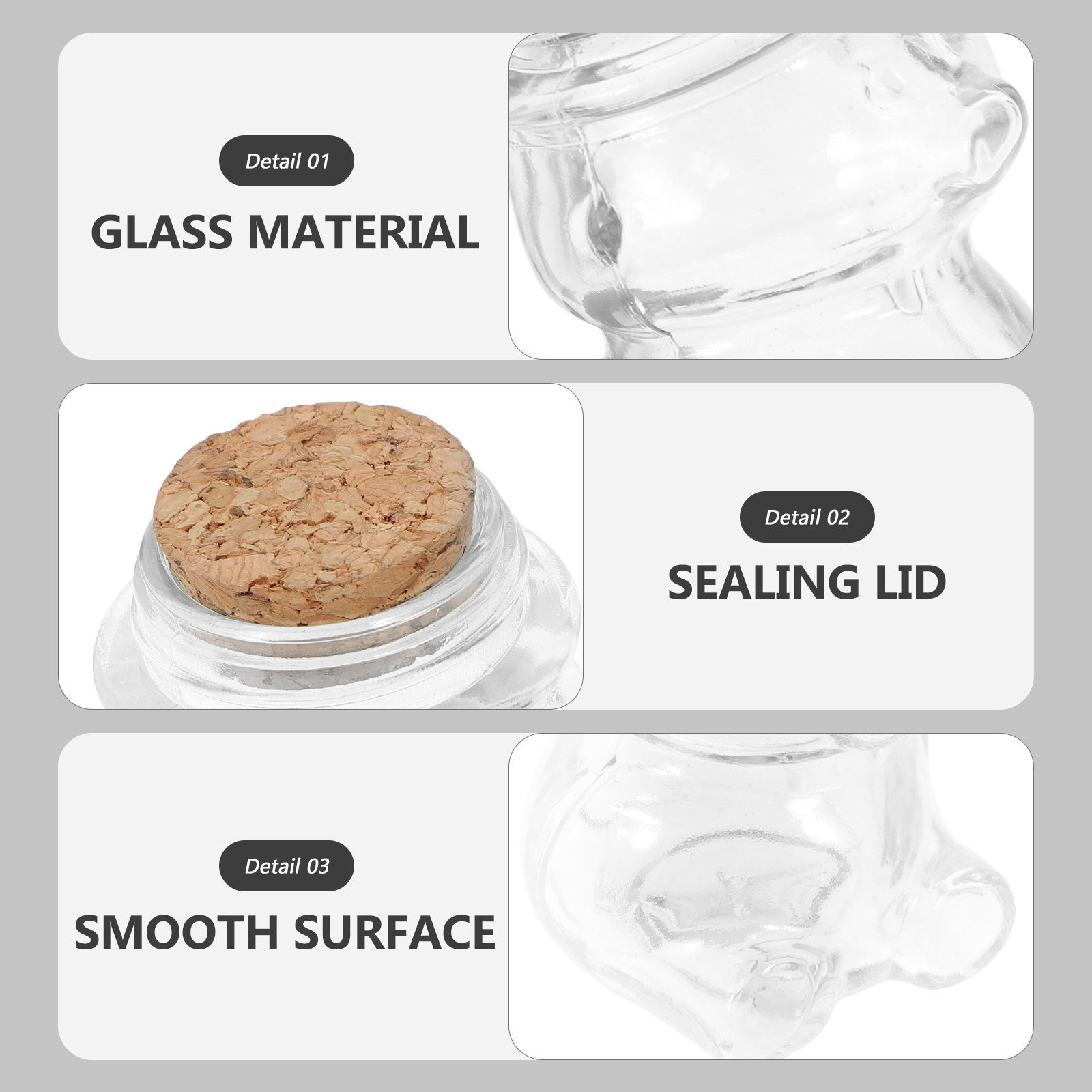 4Pcs Transparent Glass Candy J - đánh giá và giá Food Storage Containers