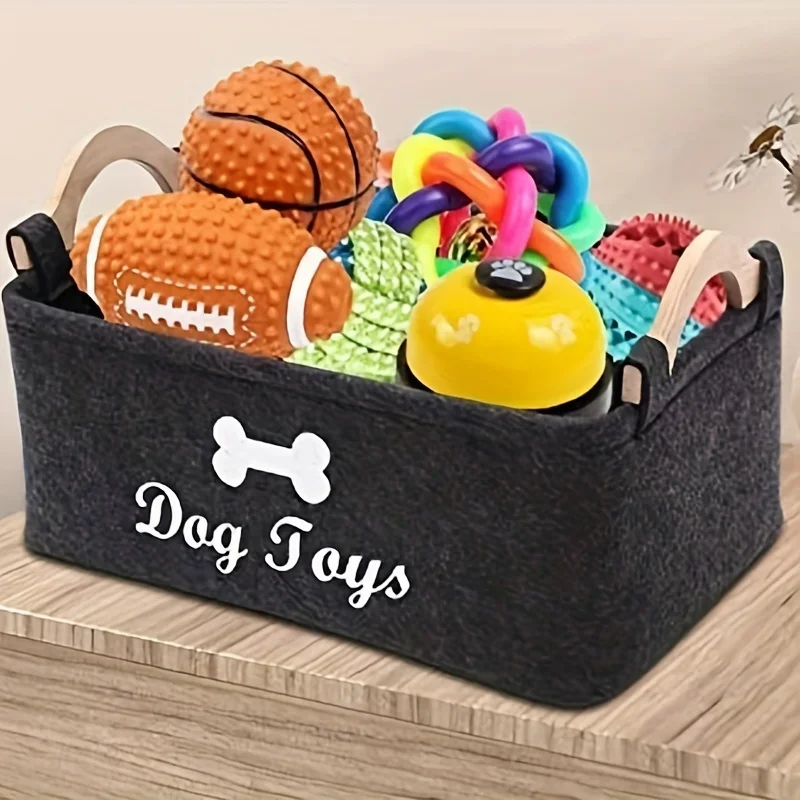 1pc Felt Pet Toy Box, Dog Toy  - đánh giá và giá Food Storage With Dividers